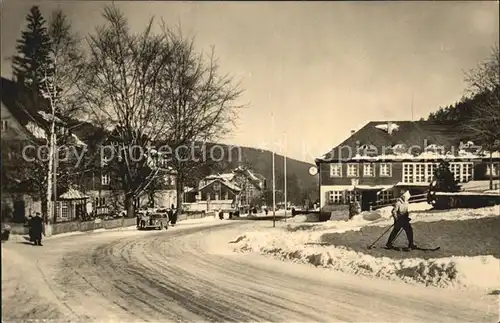 Kipsdorf Bahnhofsplatz und Postamt Kat. Altenberg