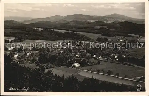 Lueckendorf Zittauer Gebirge mit dem Jeschken Kat. Kurort Oybin