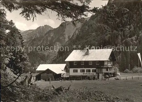 Hindelang Berggasthof Giebelhaus mit Rauhorn Kat. Bad Hindelang