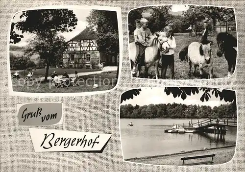 Holzappel Gutshof Bergerhof Ponyreiten Bootssteg Kat. Holzappel