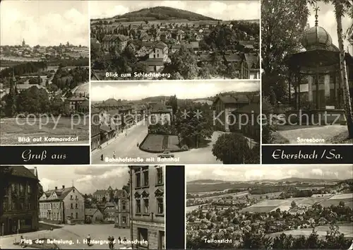 Ebersbach Sachsen Kottmarsdorf Schlechteberg Bahnhofstr Bahnhof Spreeborn Platz der Befreiung Teilansicht Kat. Ebersbach Sachsen