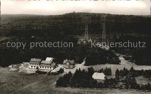 Schotten Berggasthof Hoherodskopf Fliegeraufnahme Kat. Schotten