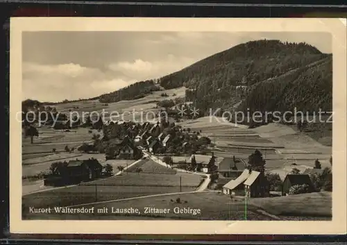 Waltersdorf Zittau Gesamtansicht Kurort mit Lausche Zittauer Gebirge Kat. Grossschoenau Sachsen