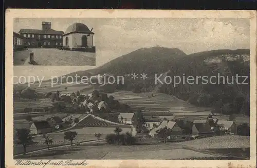 Waltersdorf Zittau Panorama mit Berg Lausche Zittauer Gebirge Kat. Grossschoenau Sachsen