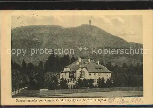 Oybin Genesungsheim der AOK Goerlitz Hochwald Zittauer Gebirge Kat. Kurort Oybin