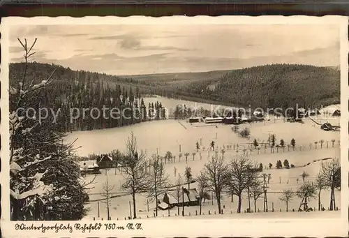 Rehefeld Zaunhaus Panorama Wintersportplatz Kat. Altenberg