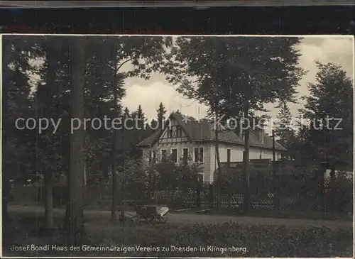 Klingenberg Sachsen Josef Bondi Haus Gemeinnuetziger Verein zu Dresden Kat. Pretzschendorf