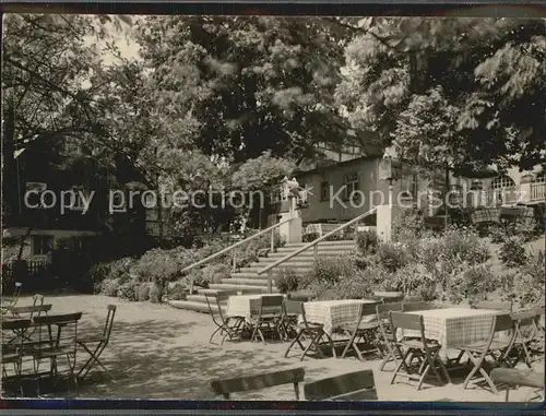 Luebau Gasthof Gartenterrasse Kat. Rabenau Sachsen