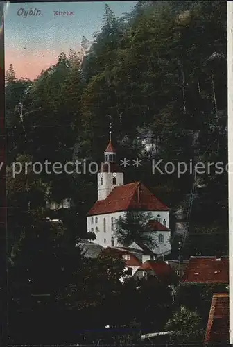 Oybin Kirche am Berg Oybin Zittauer Gebirge Kat. Kurort Oybin