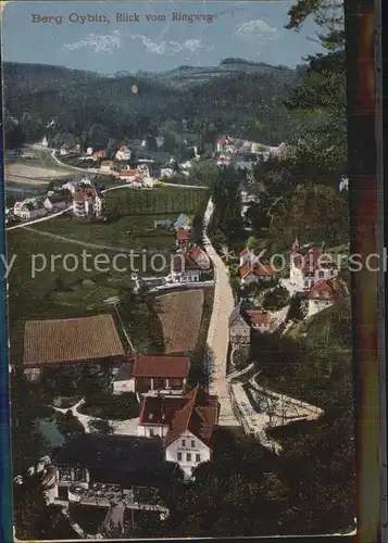 Oybin Berg Oybin Blick vom Ringweg Zittauer Gebirge Kat. Kurort Oybin