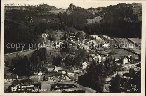 Oybin Blick vom Berg Oybin nach dem Scharfenstein Silesia Karte Nr 1735 Kat. Kurort Oybin