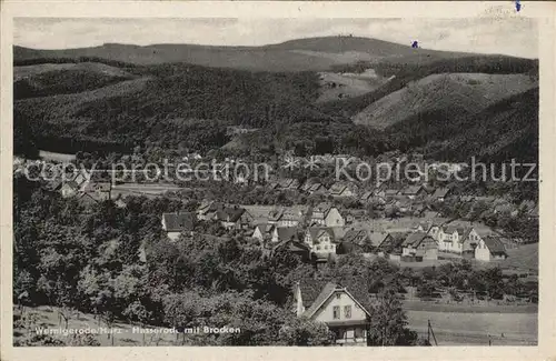 Hasserode Panorama mit Blick zum Brocken Kat. Wernigerode