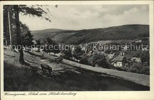 Wernigerode Harz Blick vom Blockshornberg Kat. Wernigerode