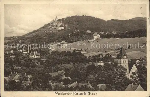 Hasserode Stadtansicht Schloss Kat. Wernigerode