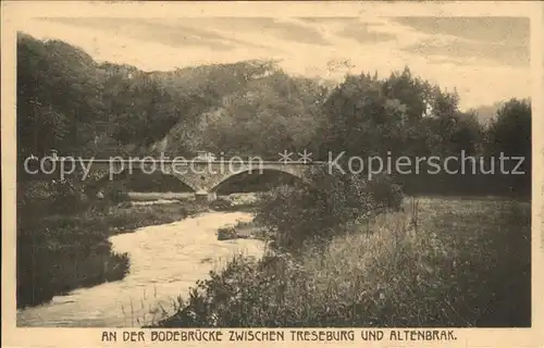 Treseburg Harz An der Bodebruecke Kat. Treseburg