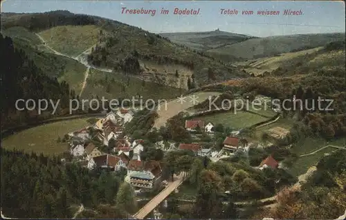 Treseburg Harz Blick vom weissen Hirsch Kat. Treseburg