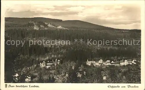 Schierke Harz Blick von Maeuseklippe Kat. Schierke Brocken