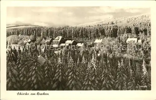 Schierke Harz Brocken Ortsansicht Winter Kat. Schierke Brocken