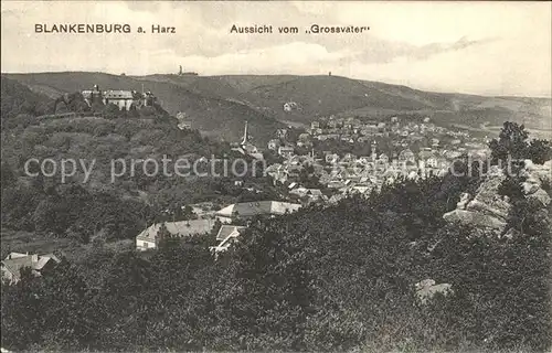 Blankenburg Harz Aussicht vom Grossvater Kat. Blankenburg