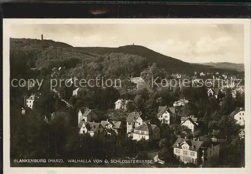 Blankenburg Harz Walhalla von der Schlossstrasse Kat. Blankenburg