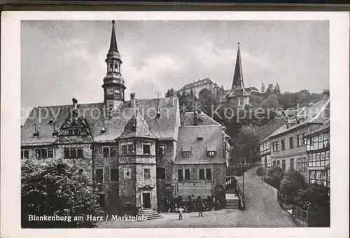 Blankenburg Harz Marktplatz Rathaus Kat. Blankenburg