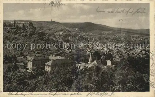 Blankenburg Harz Blick von Teufelsmauer Kat. Blankenburg