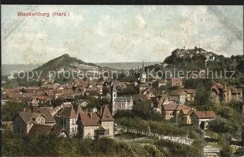 Blankenburg Harz Ortsansicht Schloss Kirche Kat. Blankenburg