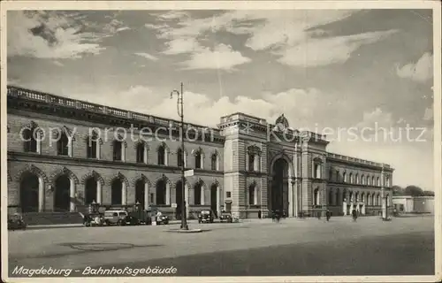 Magdeburg Bahnhofsgebaeude Kat. Magdeburg