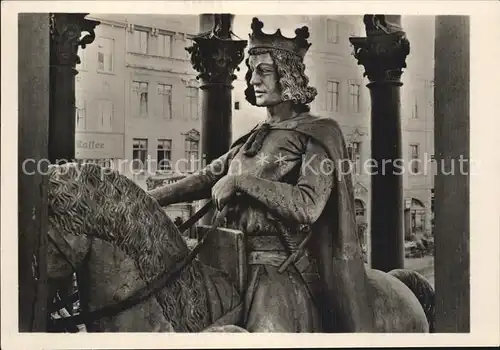 Magdeburg Alter Markt Reiterdenkmal Kaiser Otto Kat. Magdeburg