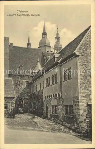 Eisleben Luthers Sterbehaus Hofseite Kat. Eisleben