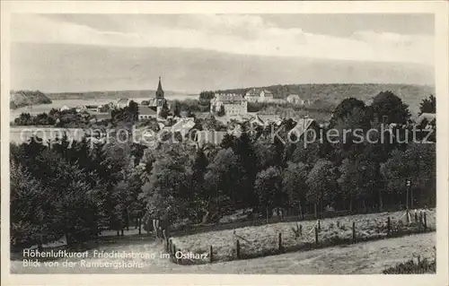 Friedrichsbrunn Harz Blick von Rambergshoehe Kat. Friedrichsbrunn