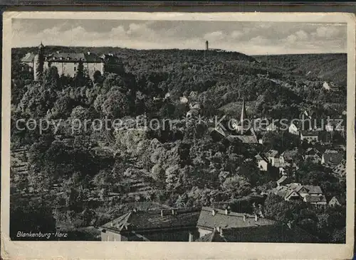 Blankenburg Harz Schloss Ortsansicht Kat. Blankenburg