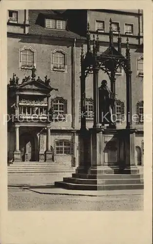 Wittenberg Lutherstadt Rathaus Luther Denkmal Kat. Wittenberg