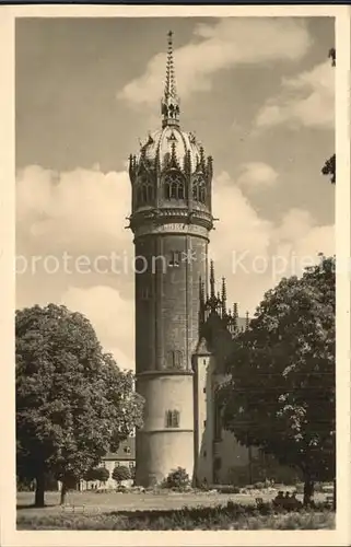 Wittenberg Lutherstadt Turm Schlosskirche Kat. Wittenberg