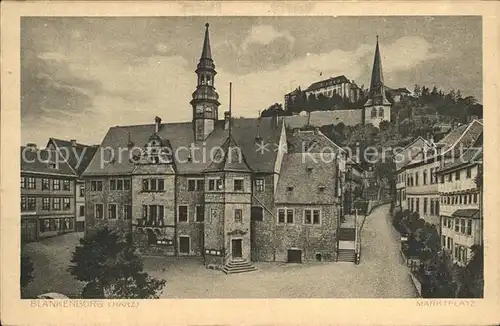 Blankenburg Harz Rathaus Schloss Kat. Blankenburg