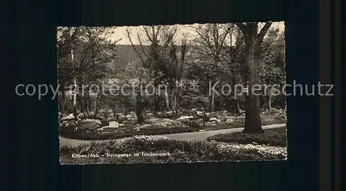 Koethen Anhalt Steingarten im Friedenspark Kat. Coethen