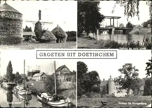 Doetinchem Slangenburg Gezicht op oude Ijssel Kasteel Slangenburg Kat. Doetinchem