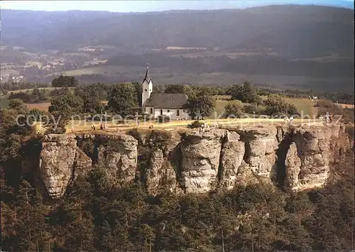 Staffelberg Felsenkrone mit Adelgundis Kapelle Kat. Bad Staffelstein