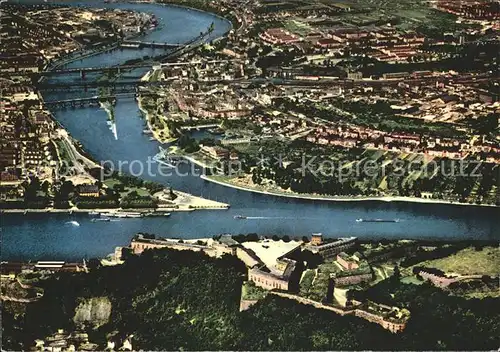 Koblenz Rhein Festung Ehrenbreitstein Deutsches Eck Kat. Koblenz