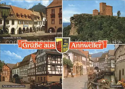 Annweiler Trifels Burg Trifels Hauptstrasse Partie am Heimatmuseum Wassergasse Kat. Annweiler am Trifels