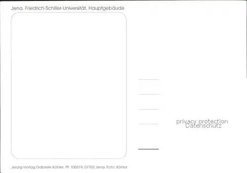 Jena Friedrich Schiller Universitaet Hauptgebaeude Kat. Jena