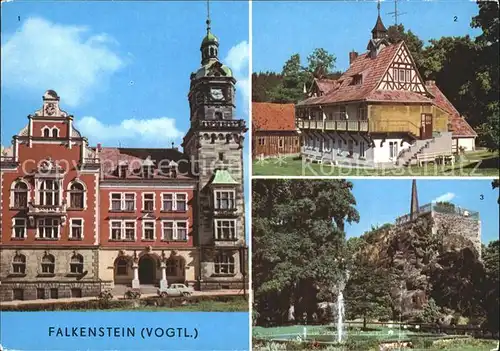 Falkenstein Vogtland Rathaus Erholungsheim Hanneloh Schlossfelsen Kat. Falkenstein Vogtland