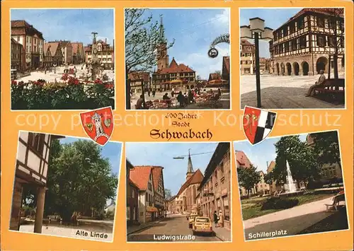 Schwabach Schillerplatz Ludwigstrasse Alte Linde Kat. Schwabach