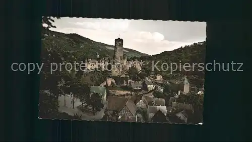 Eppstein Taunus Ortsansicht mit Burgruine Kat. Eppstein