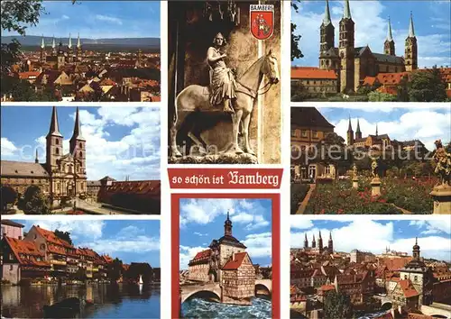 Bamberg Michaeliskirche Klein Venedig Domreiter Altes Rathaus Dom Rosengarten Altstadt Kat. Bamberg