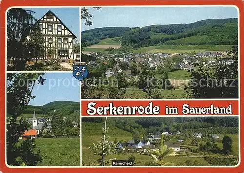 Serkenrode Teilansichten Kirche Fachwerkhaus Ramscheid Kat. Finnentrop