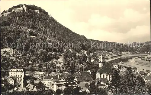 Koenigstein Saechsische Schweiz Elbpartie  Kat. Koenigstein Saechsische Schweiz