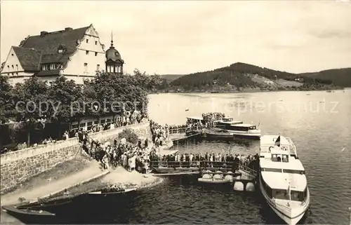 Bleilochtalsperre Saalburg Hotel Kranich Kat. Schleiz