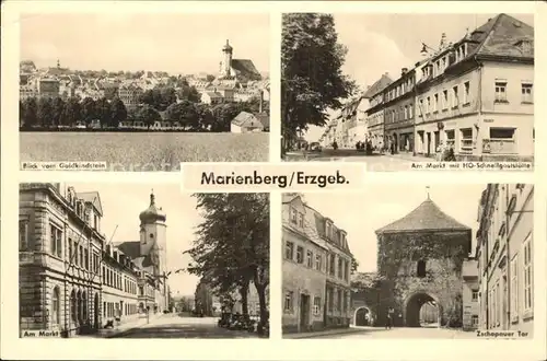 Marienberg Erzgebirge Markt Zschopauer Tor Goldkindstein Kat. Marienberg