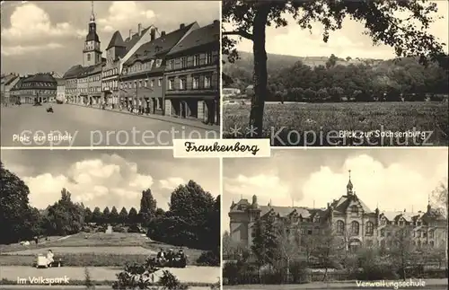 Frankenberg Sachsen Sachsenburg Volkspark Platz der Einheit Kat. Frankenberg Sachsen